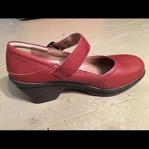 Sanita Nyla Mary Jane Bordeaux Leather Clogs